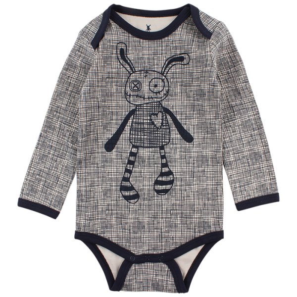 Fly tmavomodr&eacute; čiarkovan&eacute; body s Mr. Ragsom | Small Rags